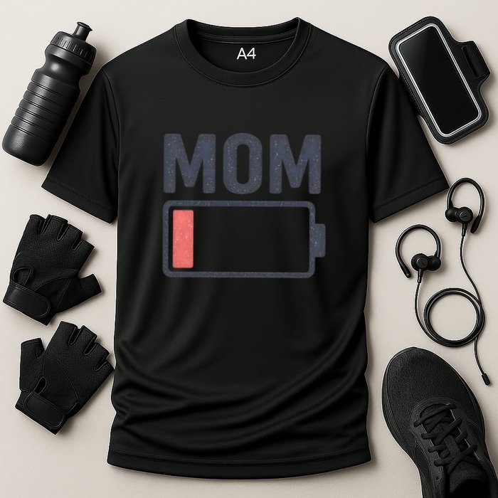 Battery Low Mom Cooling Performance Crew T-Shirt