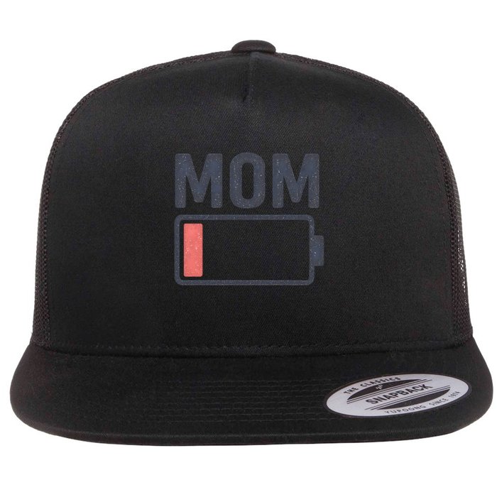 Battery Low Mom Flat Bill Trucker Hat