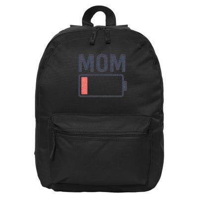 Battery Low Mom 16 in Basic Backpack
