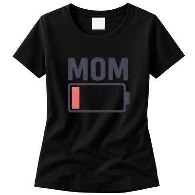 Battery Low Mom Womens T-Shirt