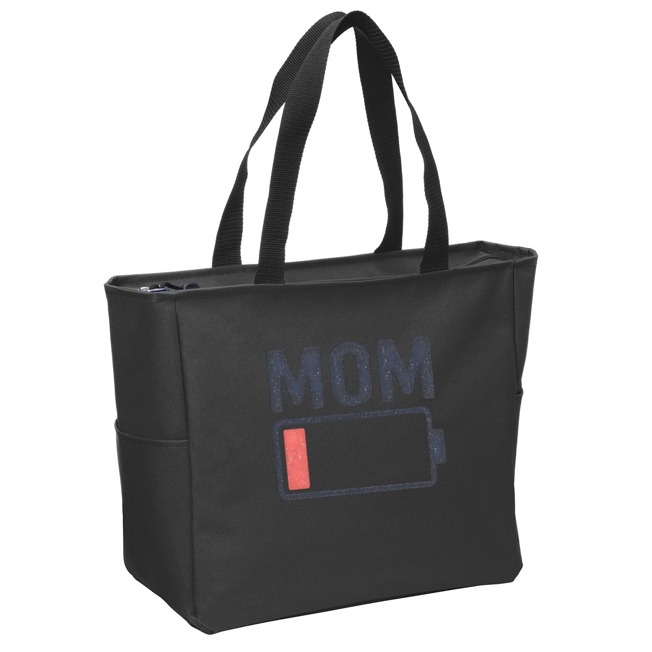 Battery Low Mom Zip Tote Bag