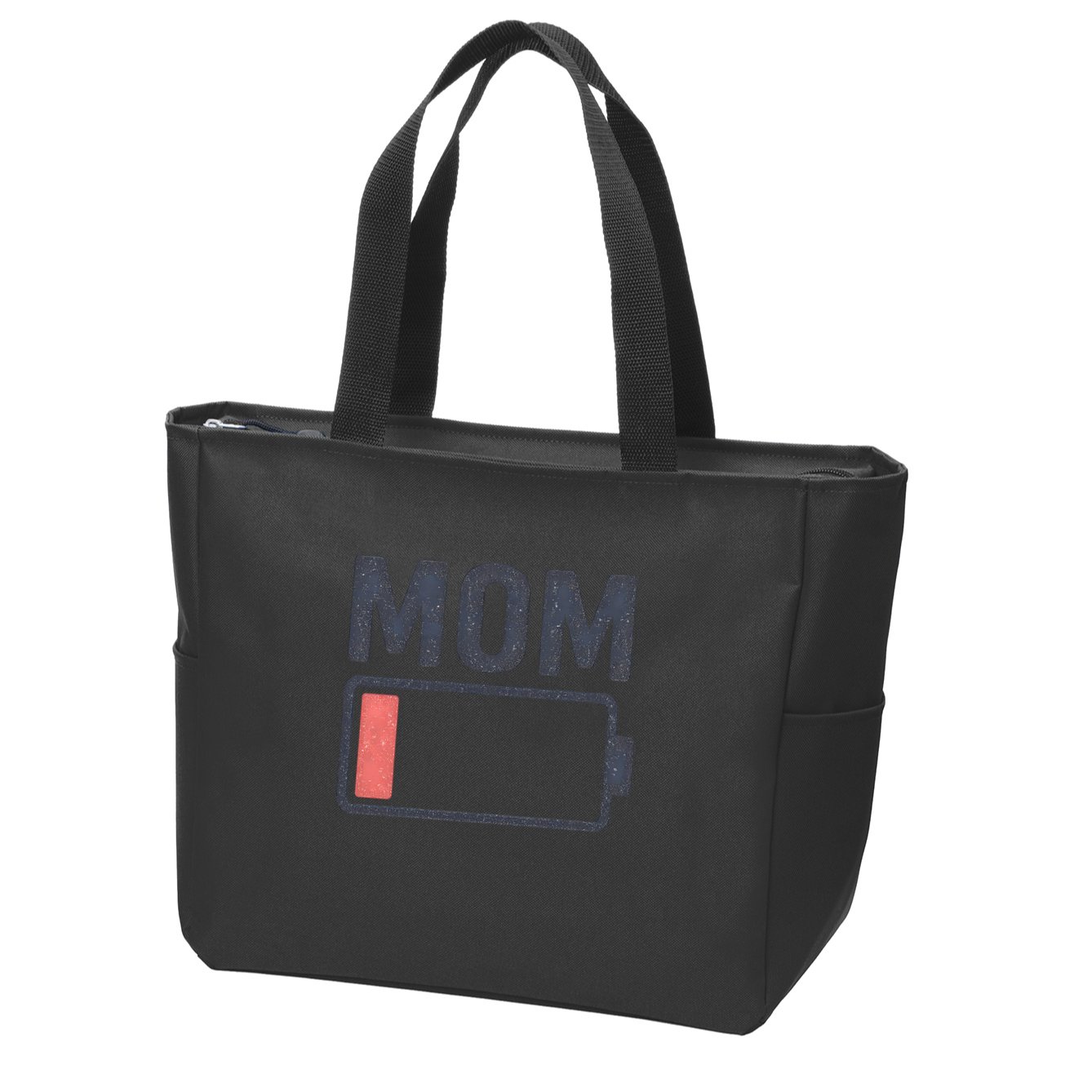 Battery Low Mom Zip Tote Bag