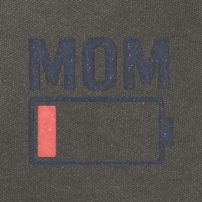Battery Low Mom Cotton Canvas Backpack