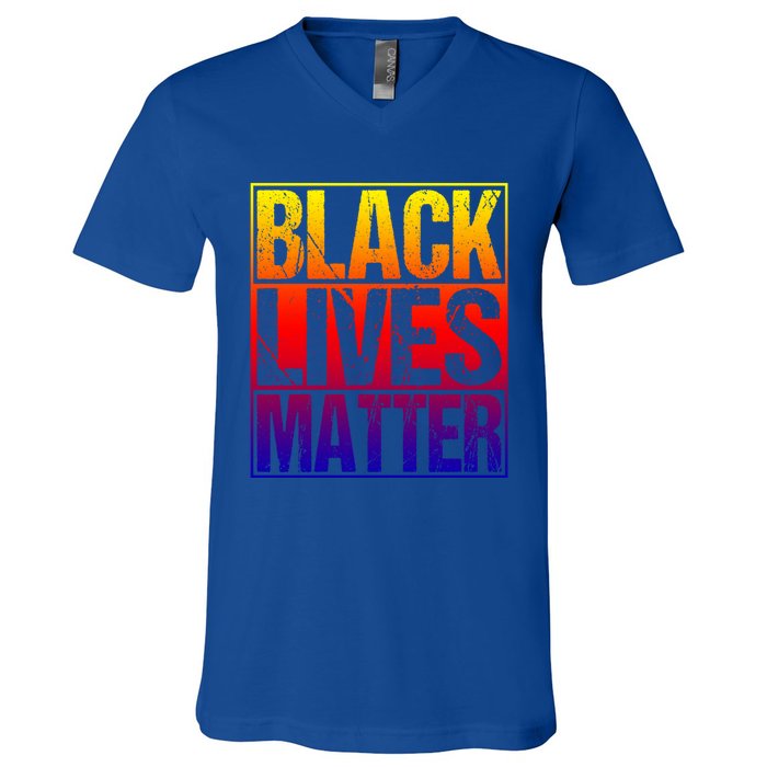 Black Lives Matter Distressed Vintage Black History Month Great Gift V-Neck T-Shirt