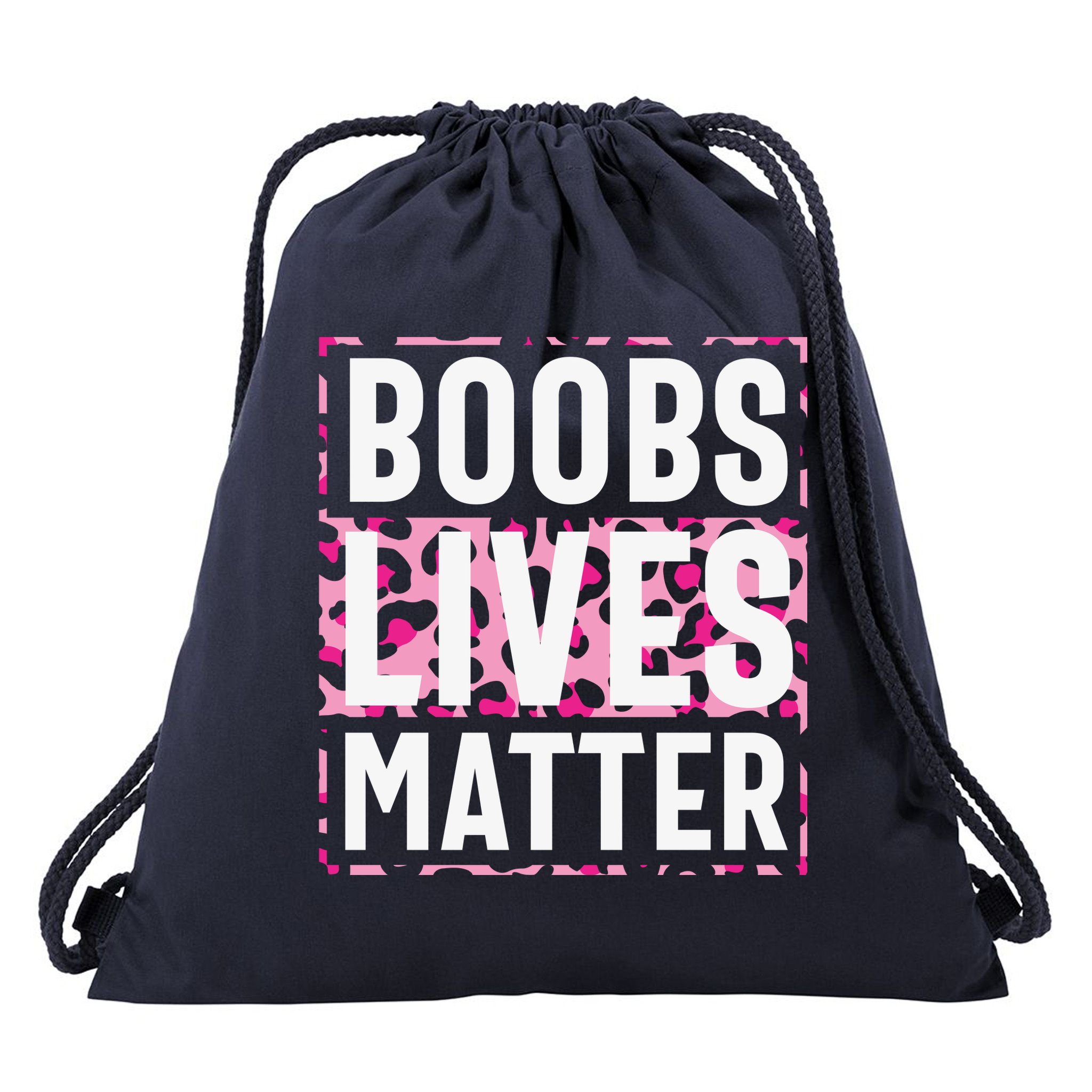 Boobs Lives Matter Breast Cancer Drawstring Bag