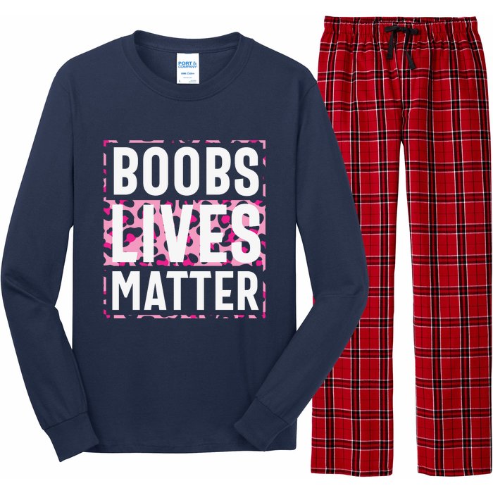 Boobs Lives Matter Breast Cancer Long Sleeve Pajama Set