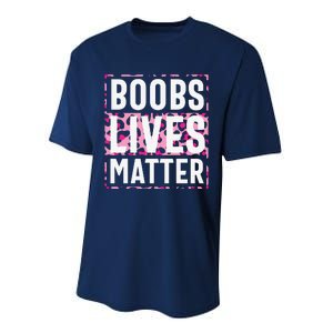 Boobs Lives Matter Breast Cancer Performance Sprint T-Shirt