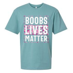 Boobs Lives Matter Breast Cancer Sueded Cloud Jersey T-Shirt