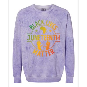 Black Lives Matter Happy Juneteenth African Ancestry Pride Meaningful Gift Colorblast Crewneck Sweatshirt