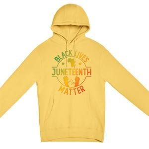 Black Lives Matter Happy Juneteenth African Ancestry Pride Meaningful Gift Premium Pullover Hoodie