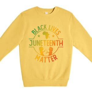 Black Lives Matter Happy Juneteenth African Ancestry Pride Meaningful Gift Premium Crewneck Sweatshirt