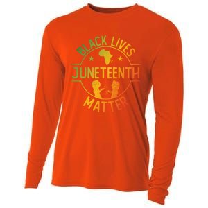 Black Lives Matter Happy Juneteenth African Ancestry Pride Meaningful Gift Cooling Performance Long Sleeve Crew