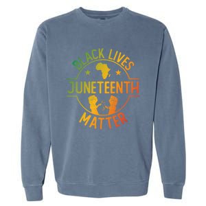 Black Lives Matter Happy Juneteenth African Ancestry Pride Meaningful Gift Garment-Dyed Sweatshirt