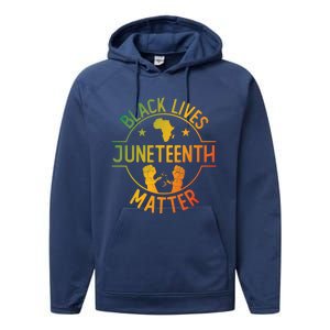 Black Lives Matter Happy Juneteenth African Ancestry Pride Meaningful Gift Performance Fleece Hoodie