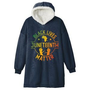 Black Lives Matter Happy Juneteenth African Ancestry Pride Meaningful Gift Hooded Wearable Blanket