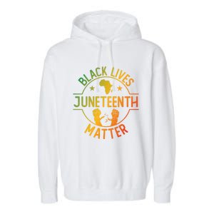 Black Lives Matter Happy Juneteenth African Ancestry Pride Meaningful Gift Garment-Dyed Fleece Hoodie