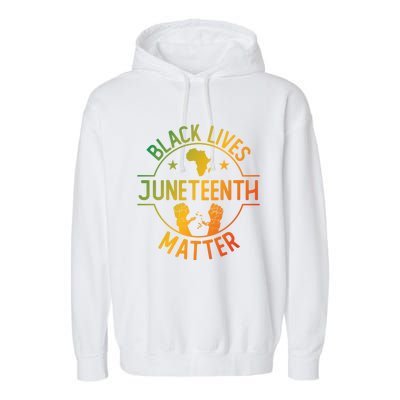 Black Lives Matter Happy Juneteenth African Ancestry Pride Meaningful Gift Garment-Dyed Fleece Hoodie