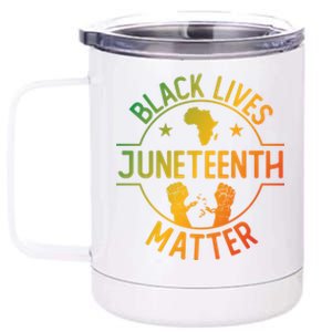 Black Lives Matter Happy Juneteenth African Ancestry Pride Meaningful Gift 12 oz Stainless Steel Tumbler Cup