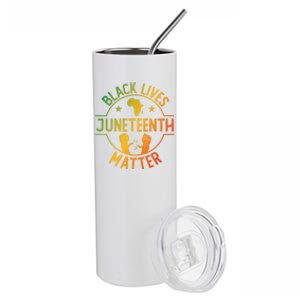 Black Lives Matter Happy Juneteenth African Ancestry Pride Meaningful Gift Stainless Steel Tumbler