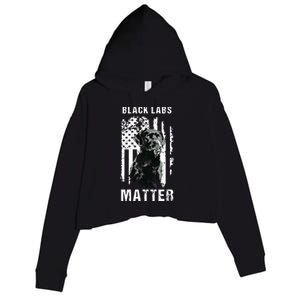 Black Labs Matter Labrador Retriever Crop Fleece Hoodie