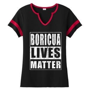 Boricua Lives Matter Funny Puerto Rico Gift Ladies Halftime Notch Neck Tee