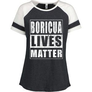 Boricua Lives Matter Funny Puerto Rico Gift Enza Ladies Jersey Colorblock Tee