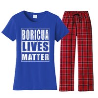 Boricua Lives Matter Funny Puerto Rico Gift Women's Flannel Pajama Set