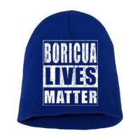 Boricua Lives Matter Funny Puerto Rico Gift Short Acrylic Beanie