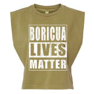 Boricua Lives Matter Funny Puerto Rico Gift Garment-Dyed Women's Muscle Tee