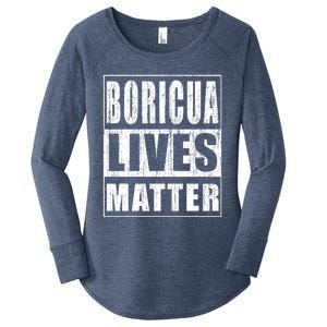 Boricua Lives Matter Funny Puerto Rico Gift Women's Perfect Tri Tunic Long Sleeve Shirt