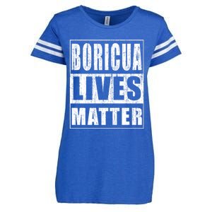 Boricua Lives Matter Funny Puerto Rico Gift Enza Ladies Jersey Football T-Shirt