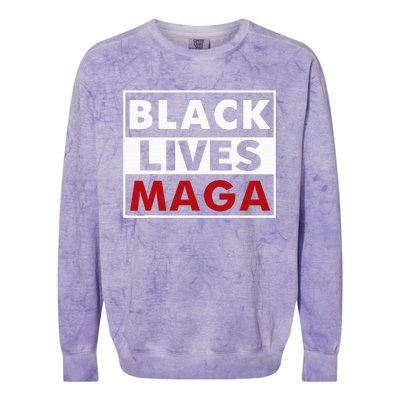 Black Lives Maga Colorblast Crewneck Sweatshirt