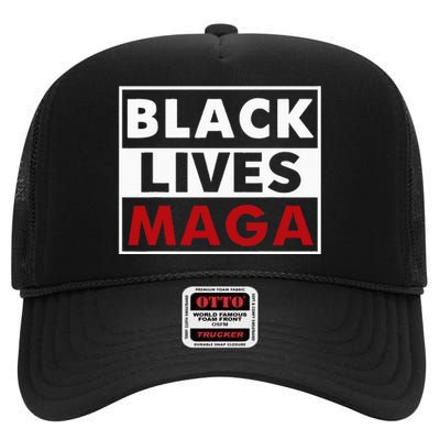 Black Lives Maga High Crown Mesh Back Trucker Hat