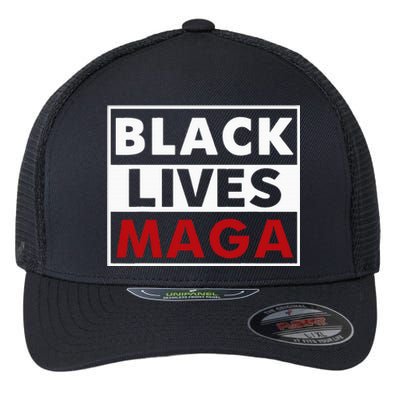 Black Lives Maga Flexfit Unipanel Trucker Cap