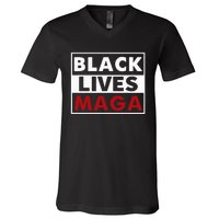 Black Lives Maga V-Neck T-Shirt