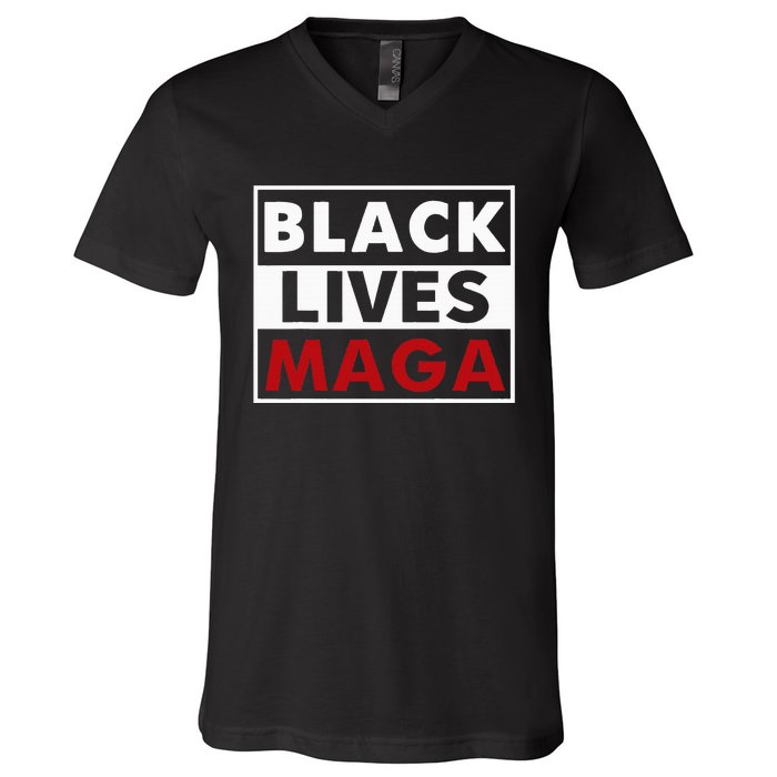 Black Lives Maga V-Neck T-Shirt