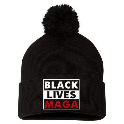 Black Lives Maga Pom Pom 12in Knit Beanie