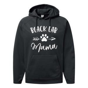 Black Lab Mama Labrador Retriever Lover Gifts Dog Mom Mother Performance Fleece Hoodie