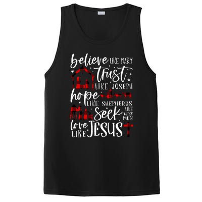 Believe Like Mary Trust Like Joseph Hope Like Shepherds PosiCharge Competitor Tank