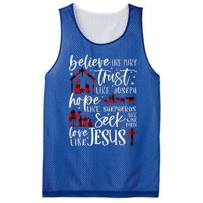 Believe Like Mary Trust Like Joseph Hope Like Shepherds Mesh Reversible Basketball Jersey Tank