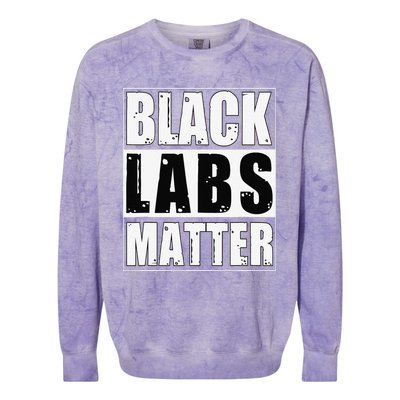 Black Labs Matter Funny Labrador Dog Lover Humor Colorblast Crewneck Sweatshirt