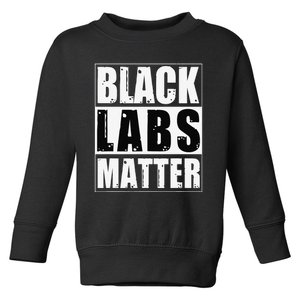 Black Labs Matter Funny Labrador Dog Lover Humor Toddler Sweatshirt