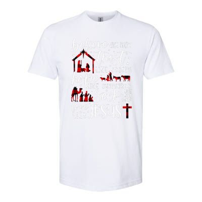 Believe Like Mary Trust Like Joseph Hope Like Shepherds  Softstyle CVC T-Shirt