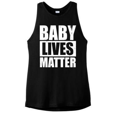 Baby Lives Matter Ladies PosiCharge Tri-Blend Wicking Tank