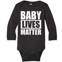 Baby Lives Matter Baby Long Sleeve Bodysuit