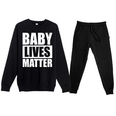 Baby Lives Matter Premium Crewneck Sweatsuit Set