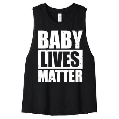 Baby Lives Matter Women's Racerback Cropped Tank