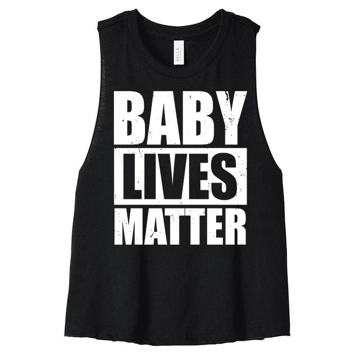 Baby Lives Matter Women's Racerback Cropped Tank