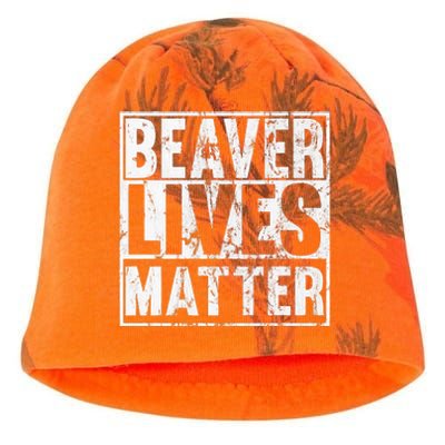 Beaver Lives Matter Funny Beaver Quote Premium Kati - Camo Knit Beanie