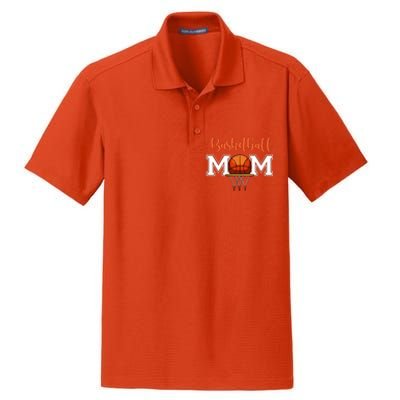 Basketball Lover Mom Mother Funny Gift Dry Zone Grid Polo